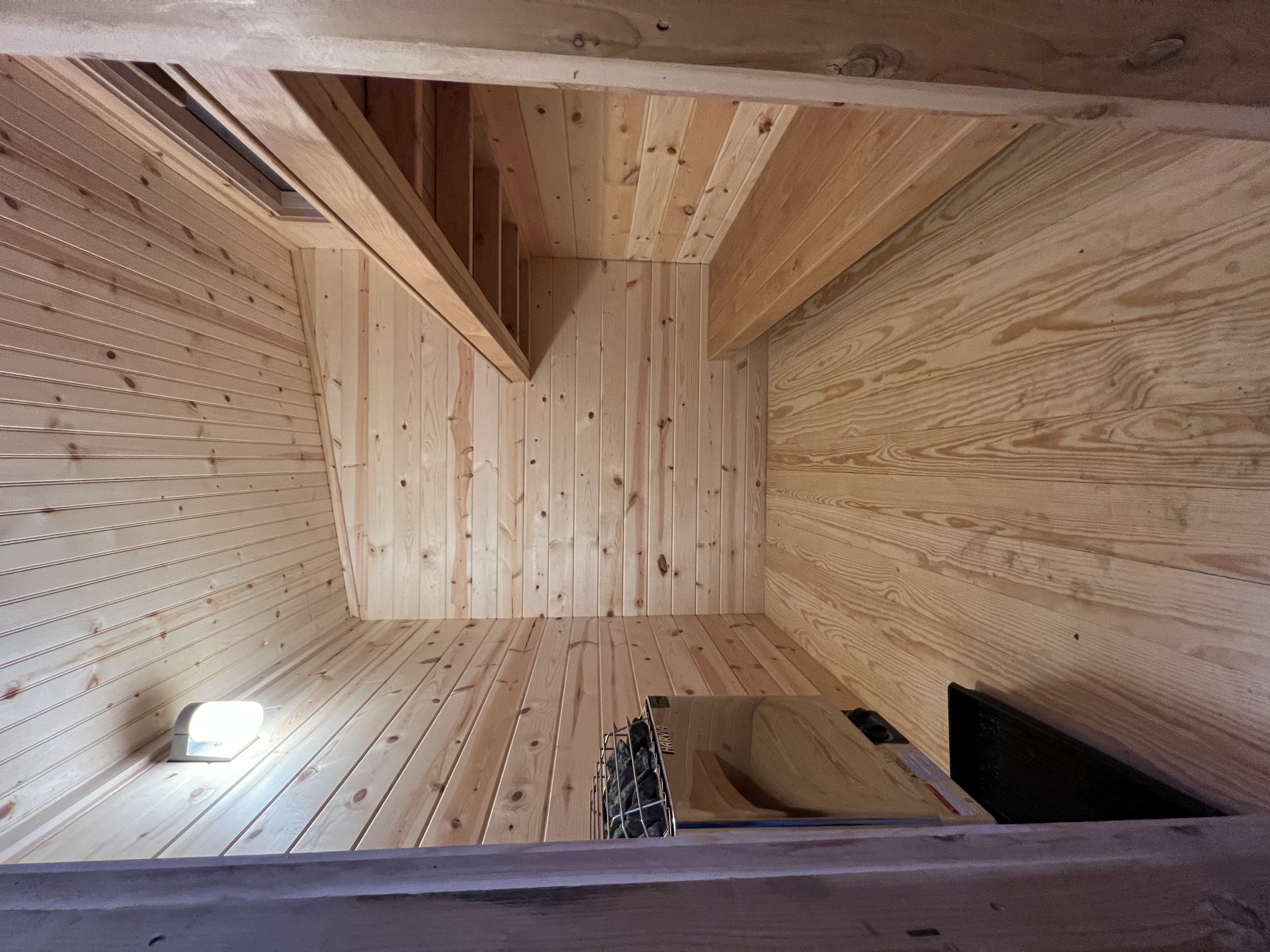 Warm interior and traditional pine design